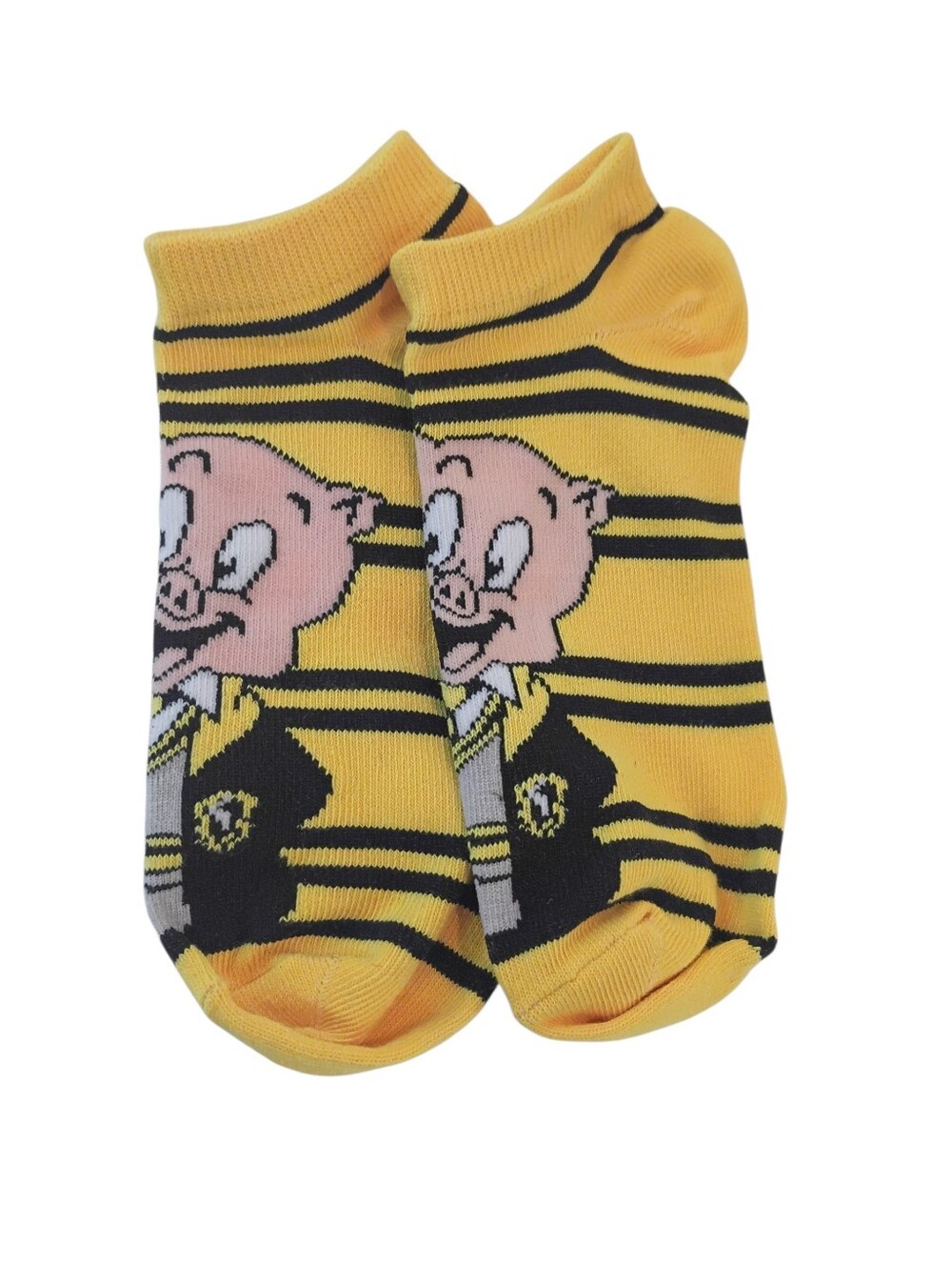 cartoon socks for women yellow and black size 5 - 7.5